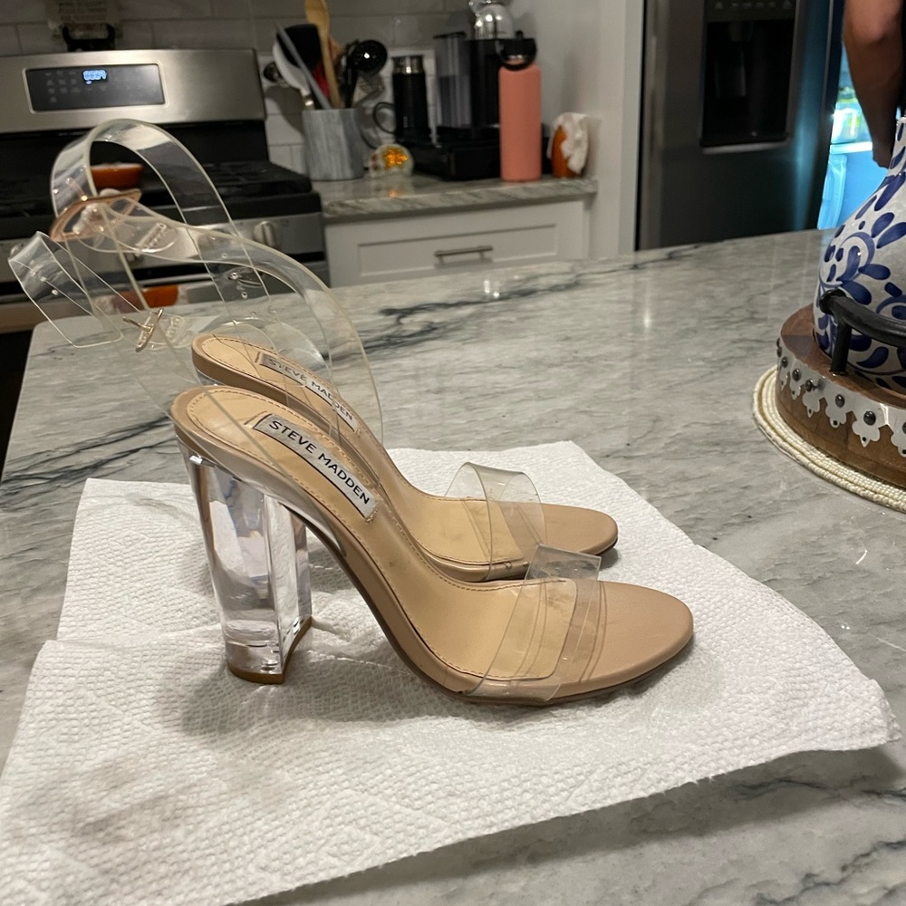 Steve Madden clear pumps